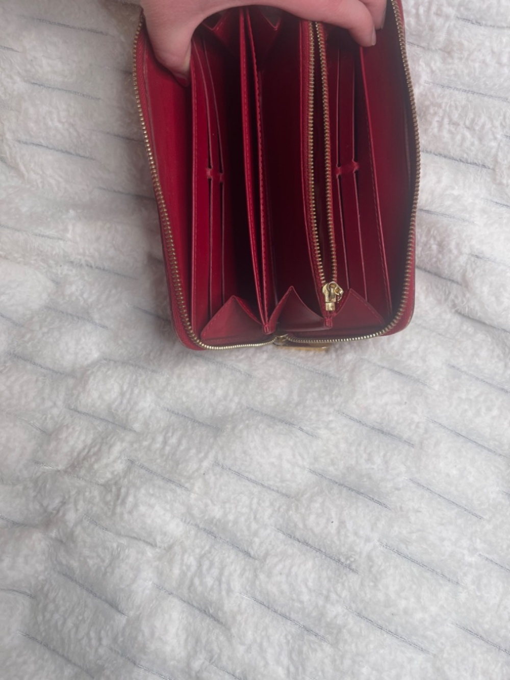 Louis Vuitton Zippy Wallet Monogram Vernis Red | Authentic LV Patent Leather Wal - Picture 5 of 16